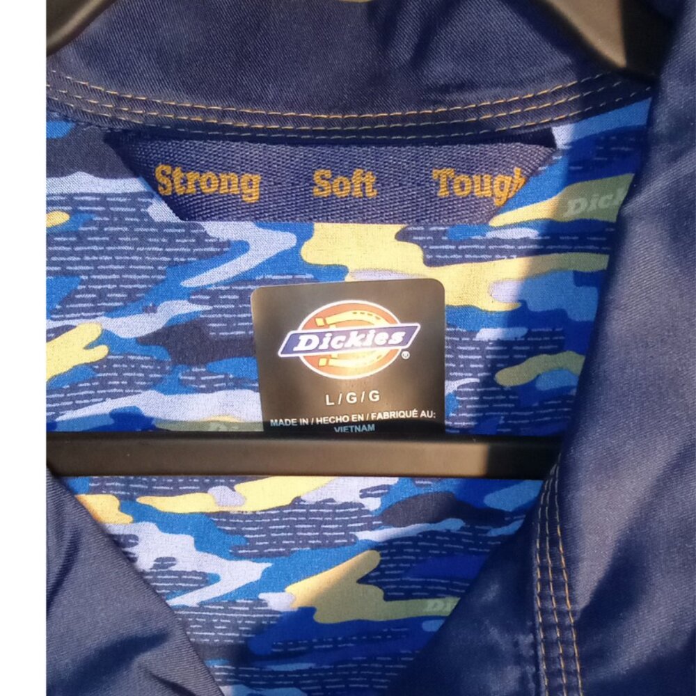 NWT Dickies Women's Essence Front Zip Warm-up Jacket, Navy Blue Large - Picture 5 of 11